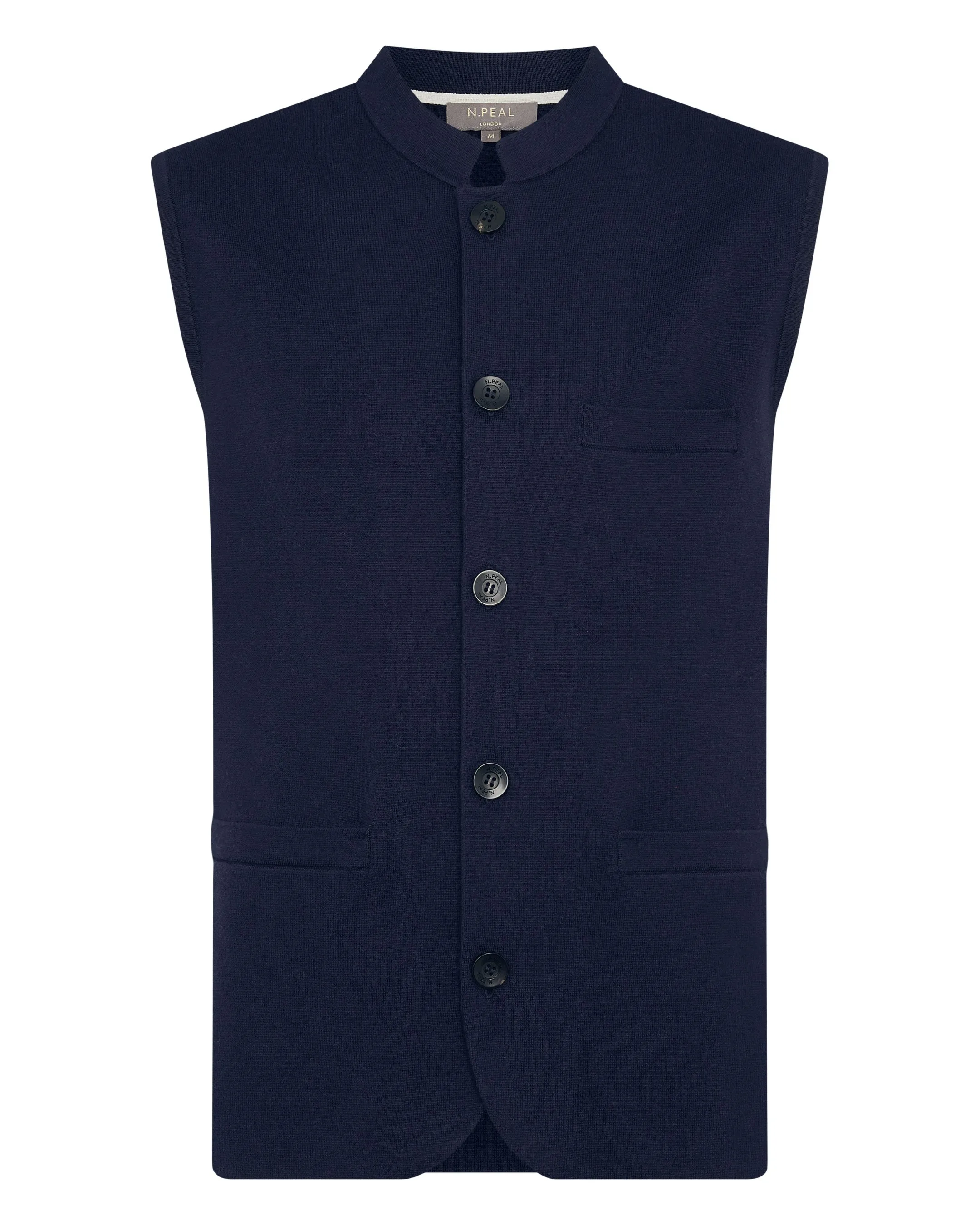 Men's Penzance Cotton Cashmere Gilet Navy Blue