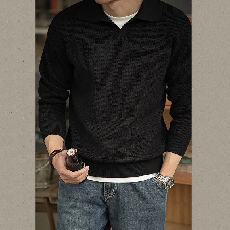 Men's V-neck Anti-pilling Pullover Work Sweater