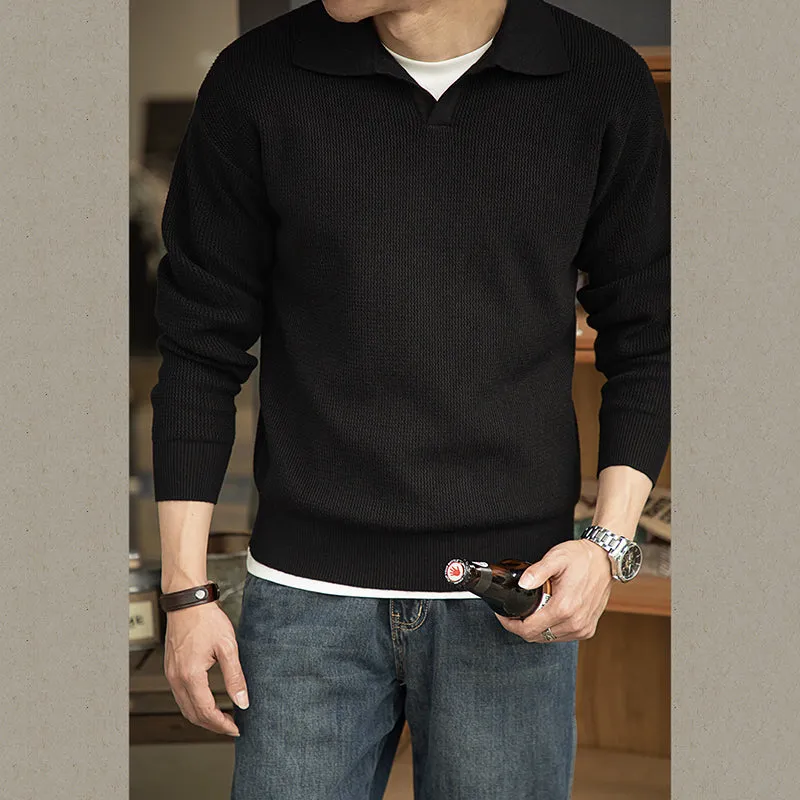 Men's V-neck Anti-pilling Pullover Work Sweater