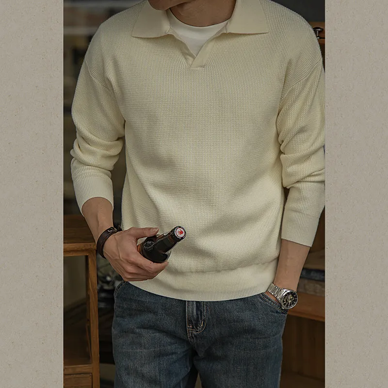 Men's V-neck Anti-pilling Pullover Work Sweater