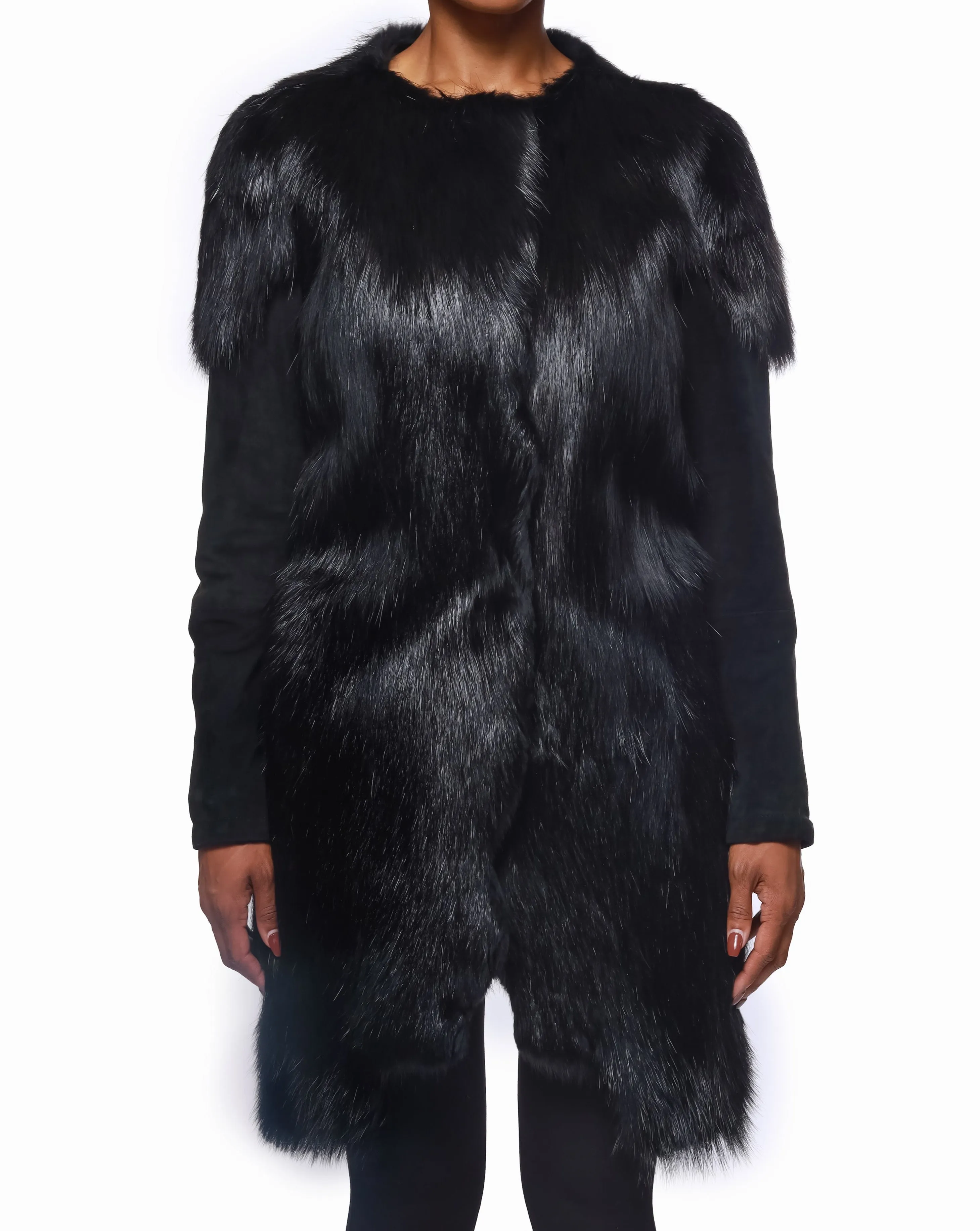 Mink Coat w. Suede Sleeves