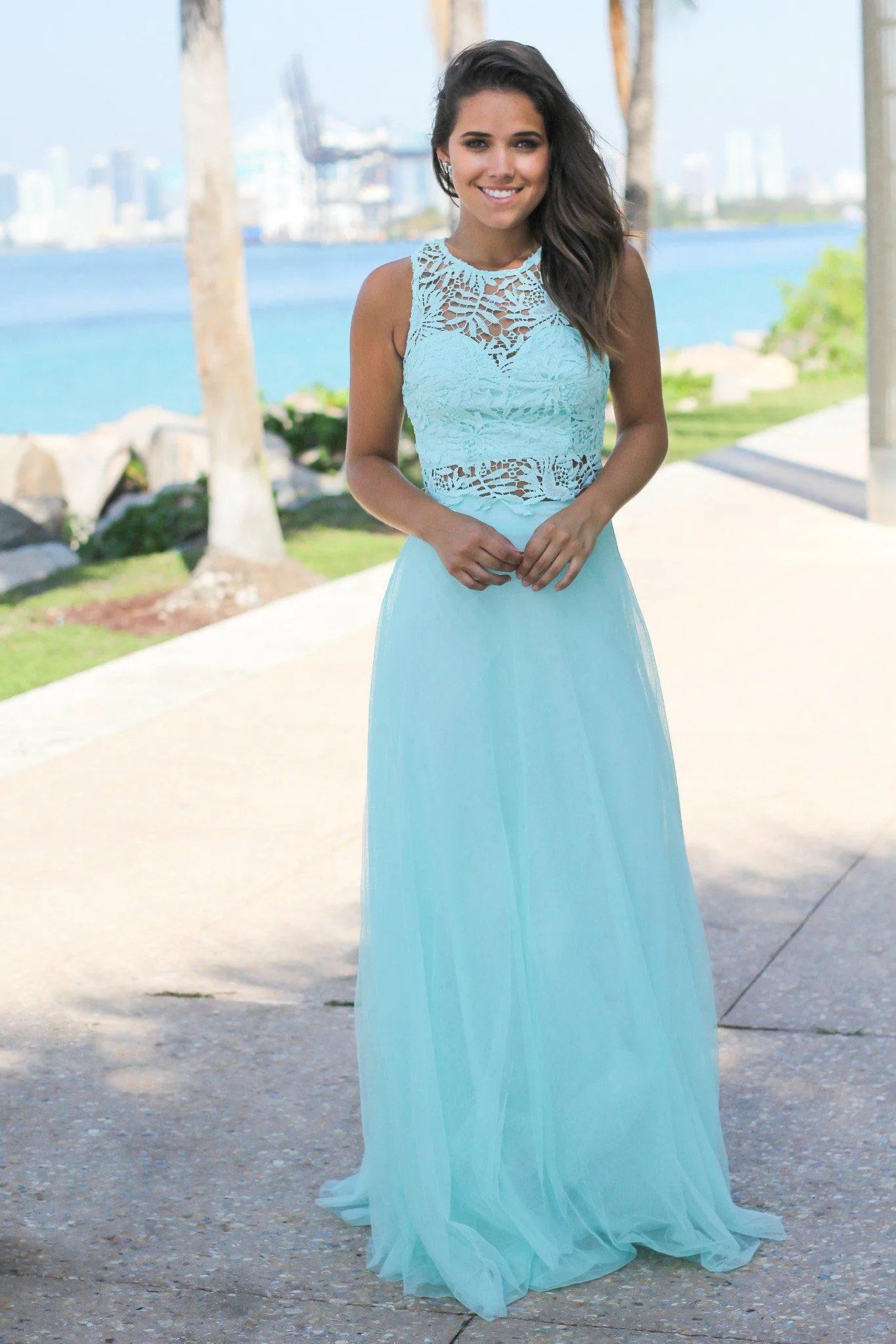 Mint Tulle Two Piece Set