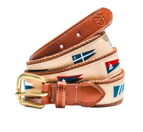 Nautical Pennant Flag Ribbon Belt