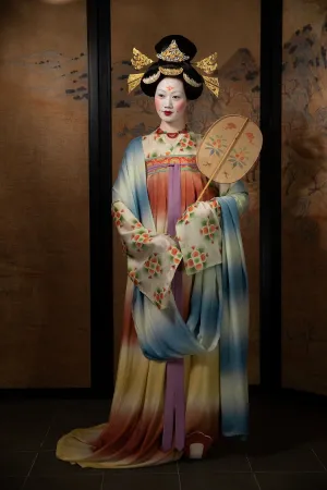 Ode to Dunhuang 敦煌颂 Late Tang Buddhist Donor Mulberry Silk Recreation Qixiong Ruqun