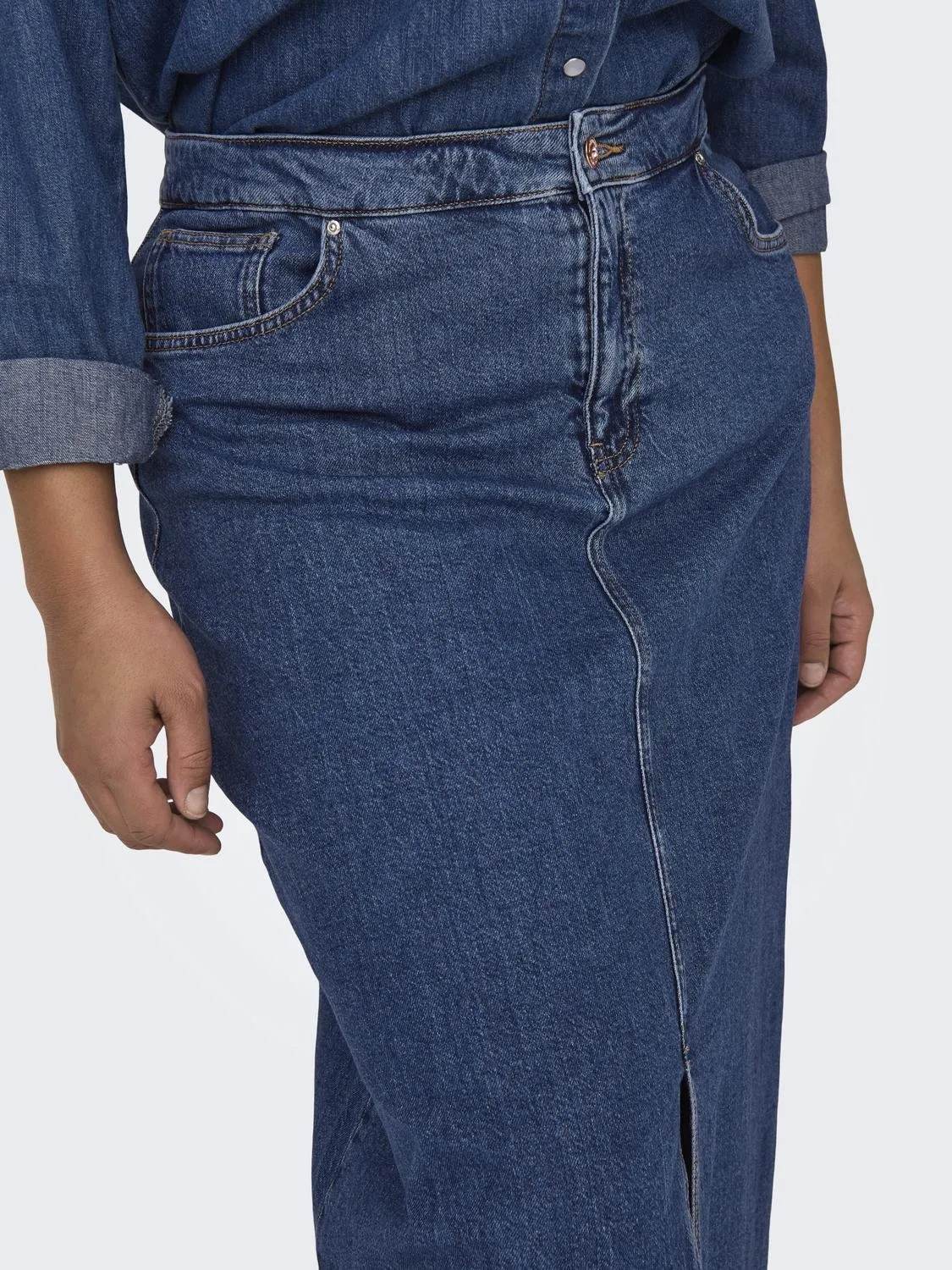 Only Carmakoma Maxi Denim Skirt