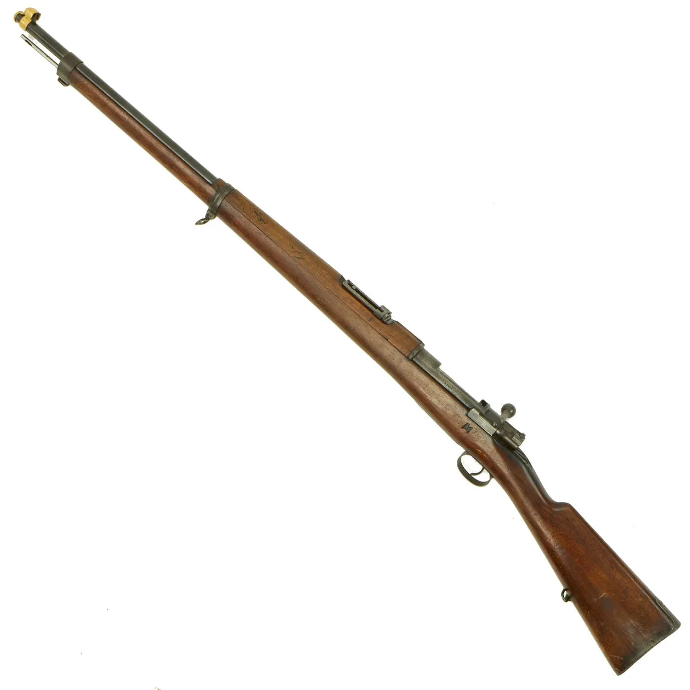 Original Belgian Model 1893 Mauser Rifle by Fabrique Nationale with Muzzle Cover - Matching Serial A3014