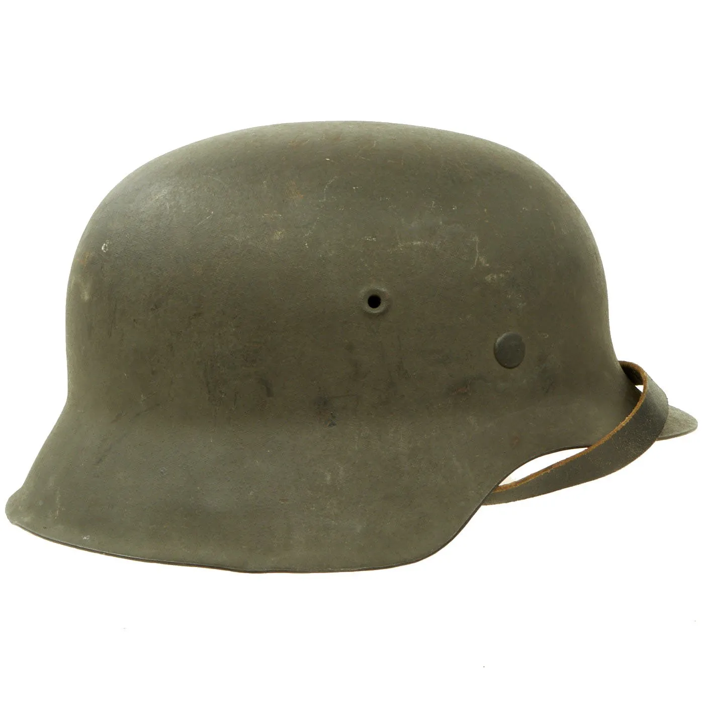 Original Excellent Condition German WWII M42 Single Decal Army Heer Helmet with Size 60 Liner - Size 68 Shell