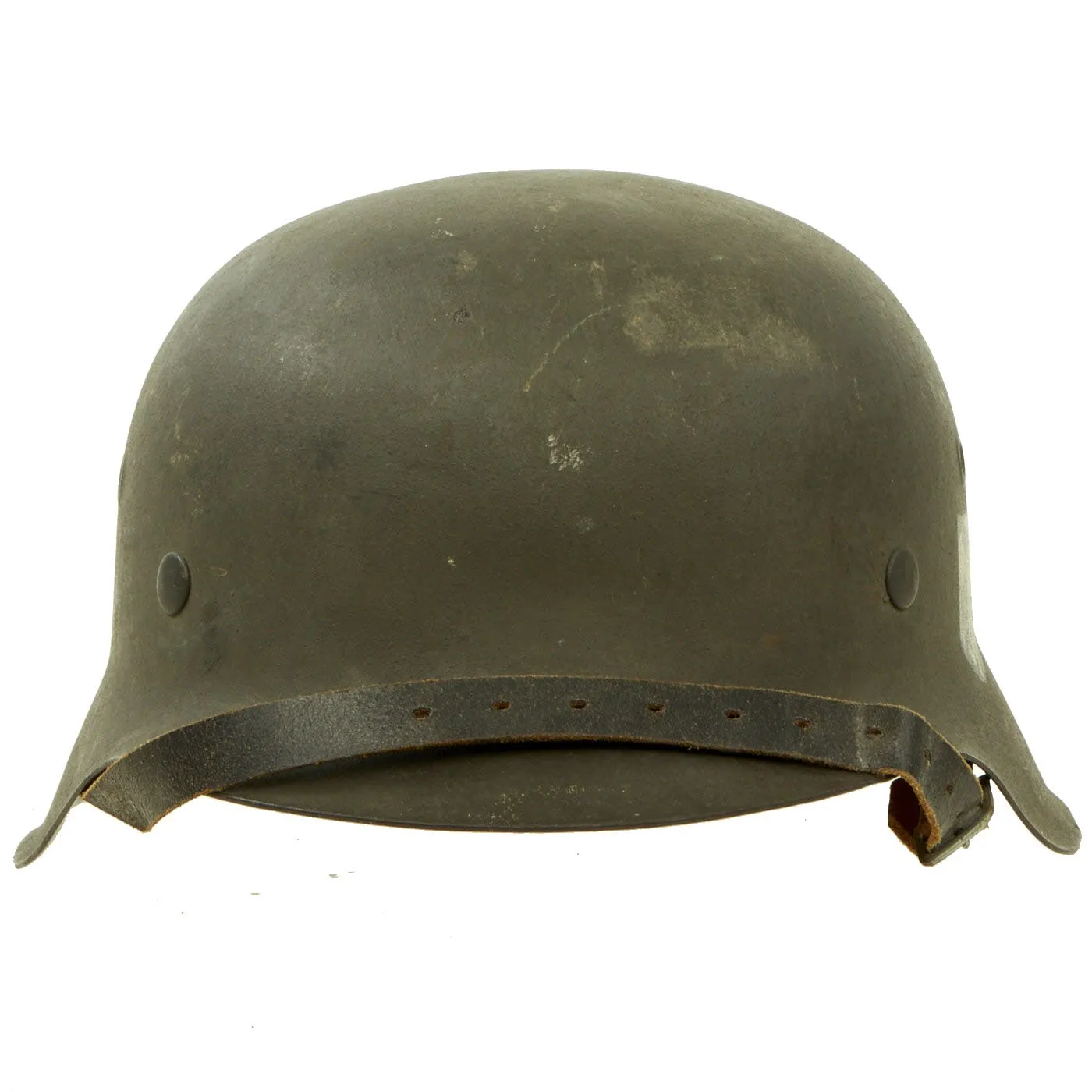 Original Excellent Condition German WWII M42 Single Decal Army Heer Helmet with Size 60 Liner - Size 68 Shell