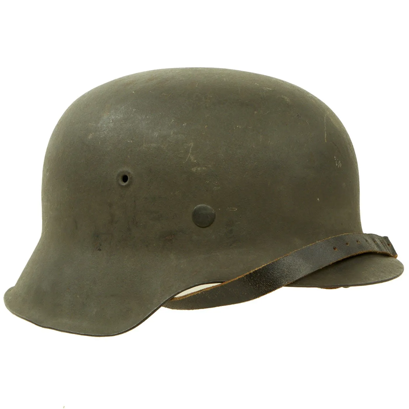 Original Excellent Condition German WWII M42 Single Decal Army Heer Helmet with Size 60 Liner - Size 68 Shell