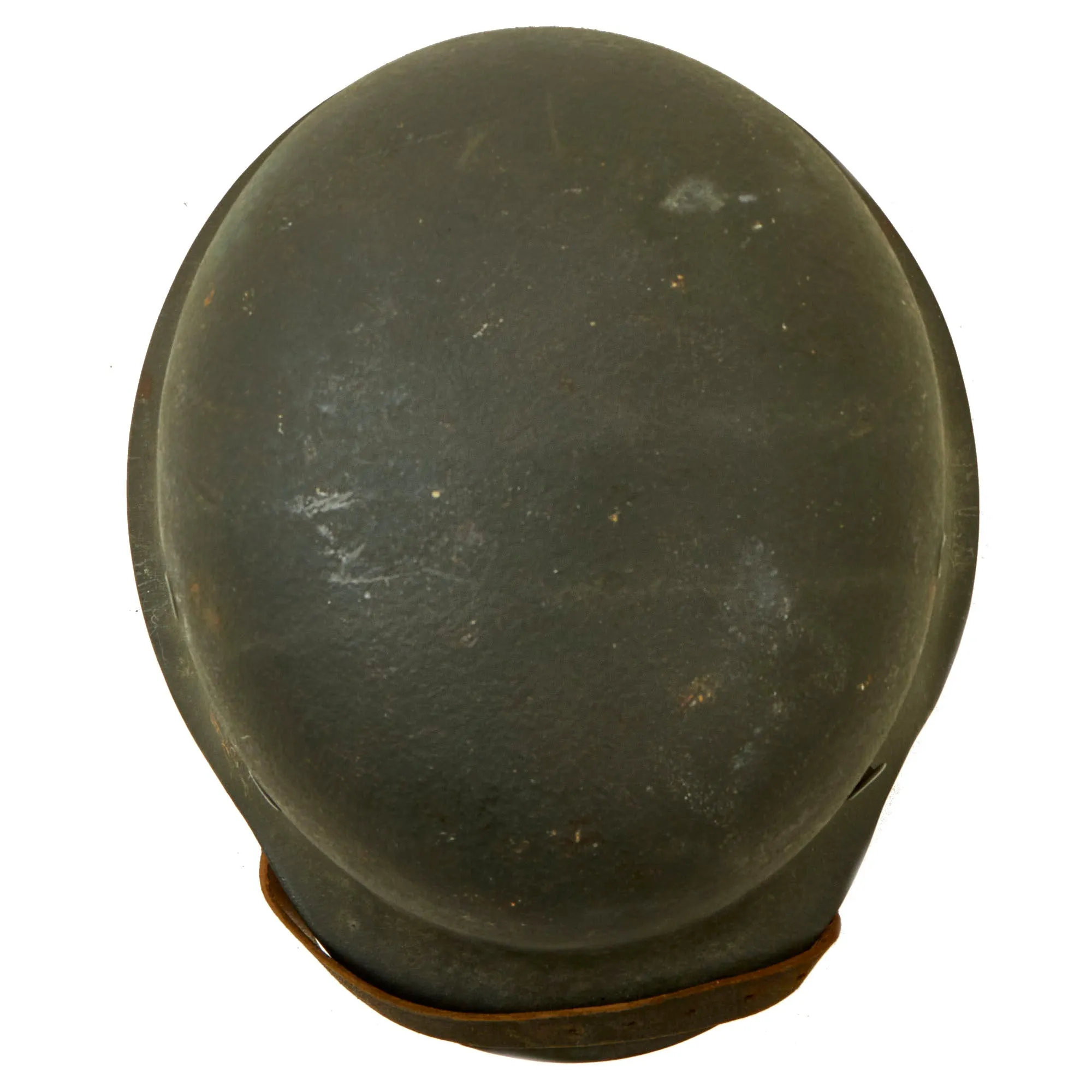 Original Excellent German WWII M42 Army Heer "No Decal" Helmet with 57cm Liner, Chinstrap & Dome Stamp - CKL64