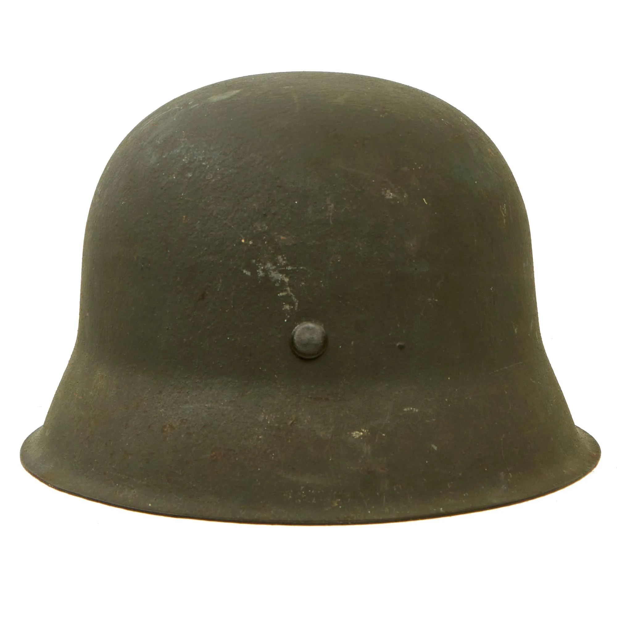 Original Excellent German WWII M42 Army Heer "No Decal" Helmet with 57cm Liner, Chinstrap & Dome Stamp - CKL64