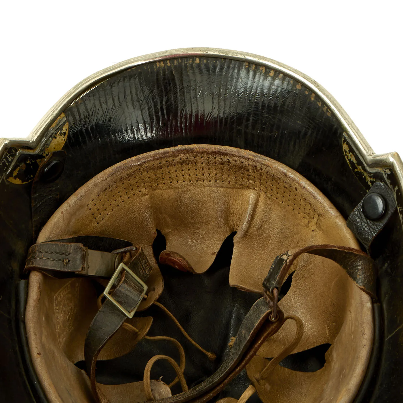 Original German Early 1930s Experimental Vulkanfiber Fire Helmet with Comb by Erel - Feuerwehr