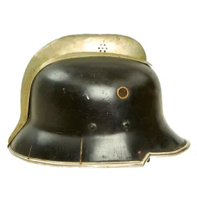 Original German Early 1930s Experimental Vulkanfiber Fire Helmet with Comb by Erel - Feuerwehr