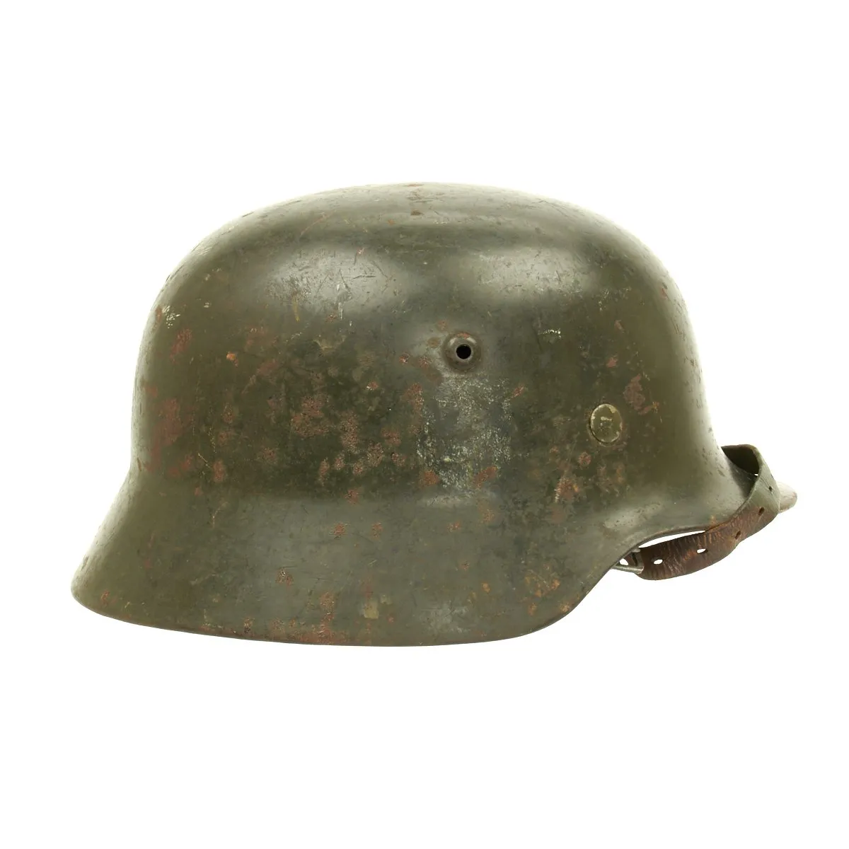 Original German WWII 1939 Dated M35 Single Decal Army Helmet - NS66