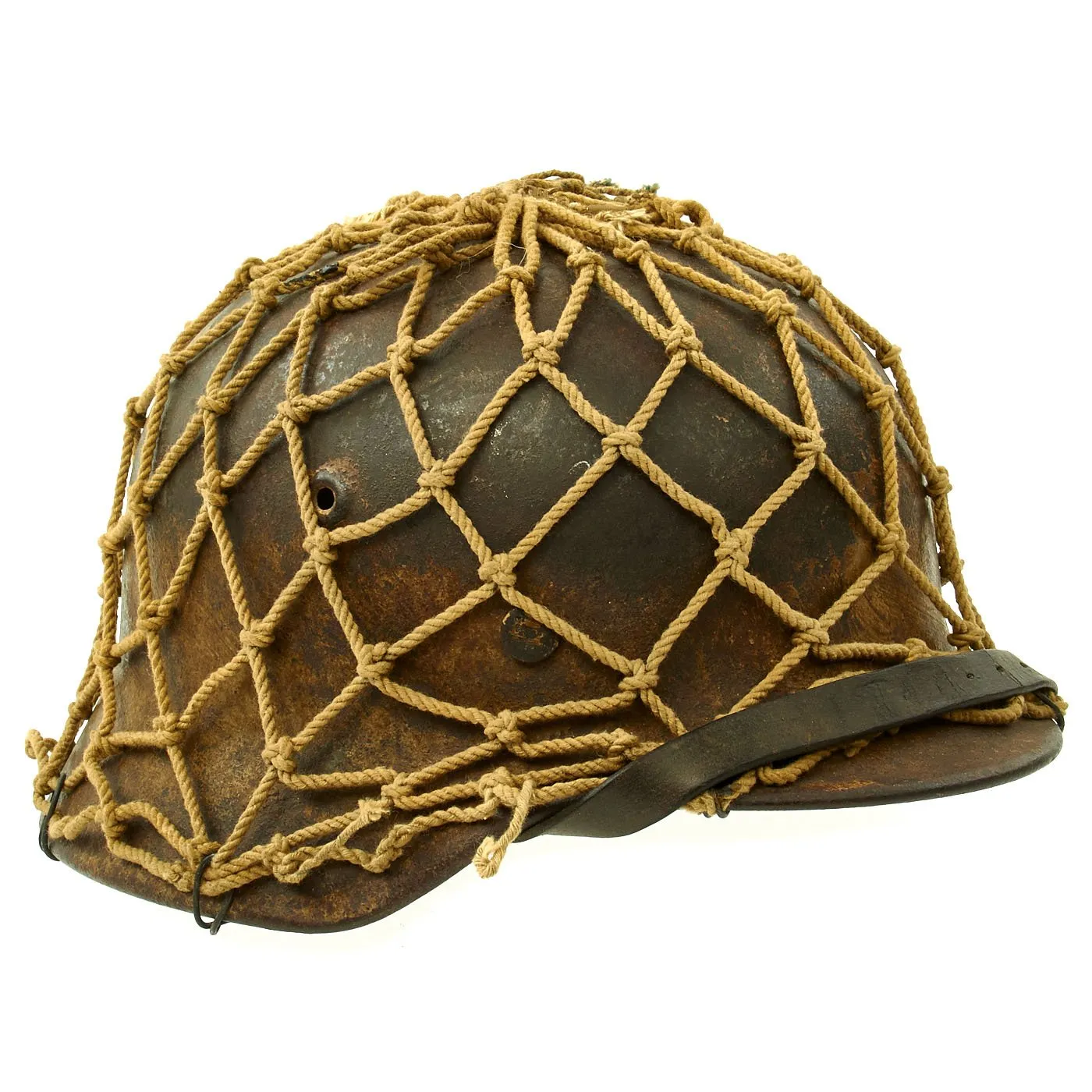 Original German WWII Afrika Korps Camouflage M40 Helmet - Q64