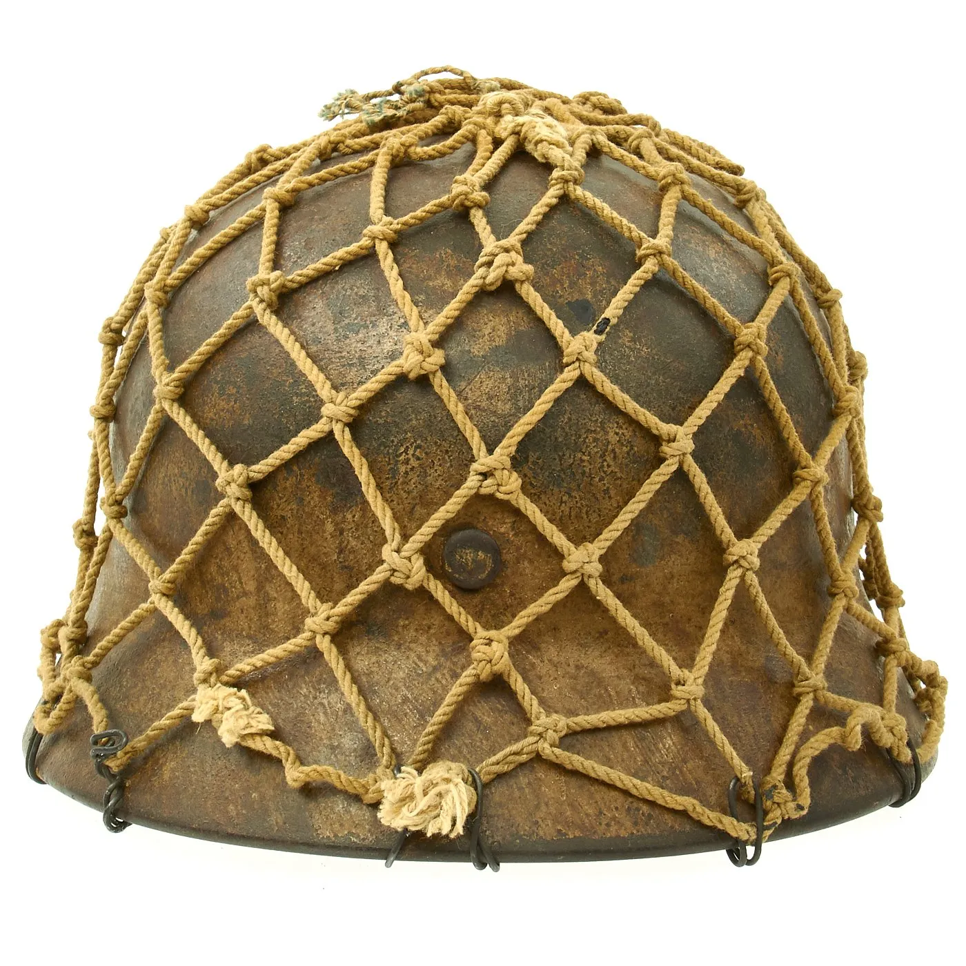 Original German WWII Afrika Korps Camouflage M40 Helmet - Q64