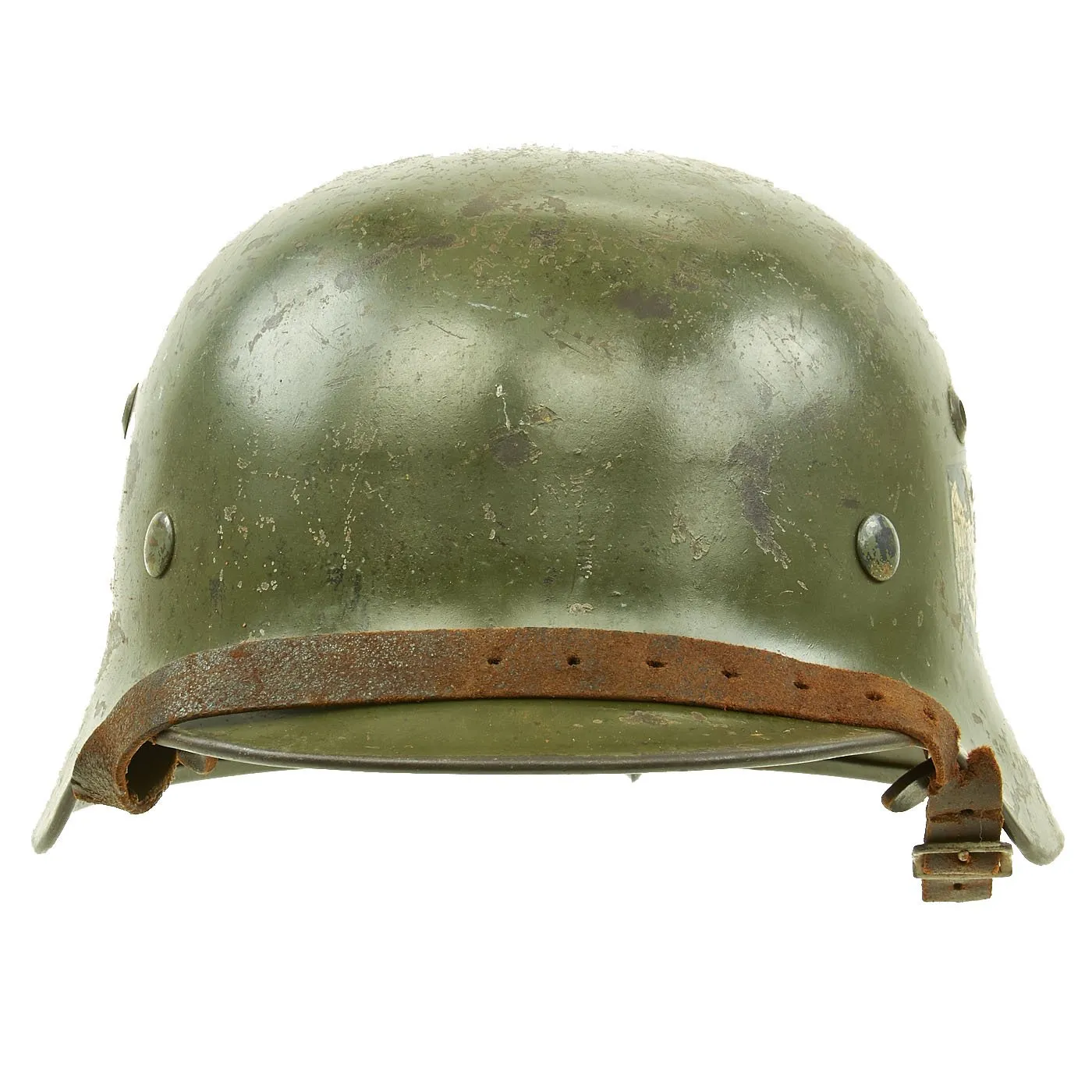 Original German WWII Army Heer M35 Double Decal Helmet with 1937 Dated Size 56cm Liner - SE64