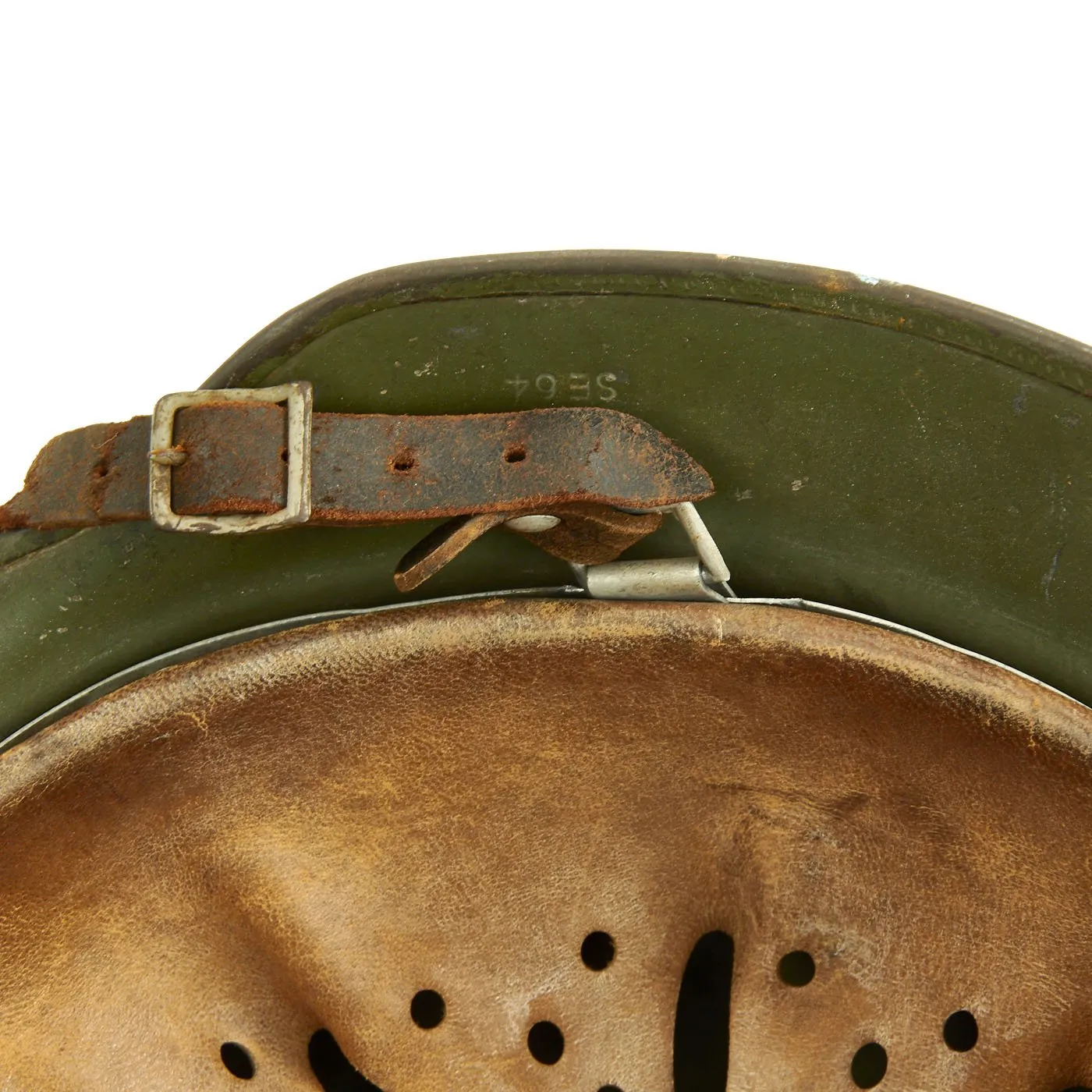 Original German WWII Army Heer M35 Double Decal Helmet with 1937 Dated Size 56cm Liner - SE64