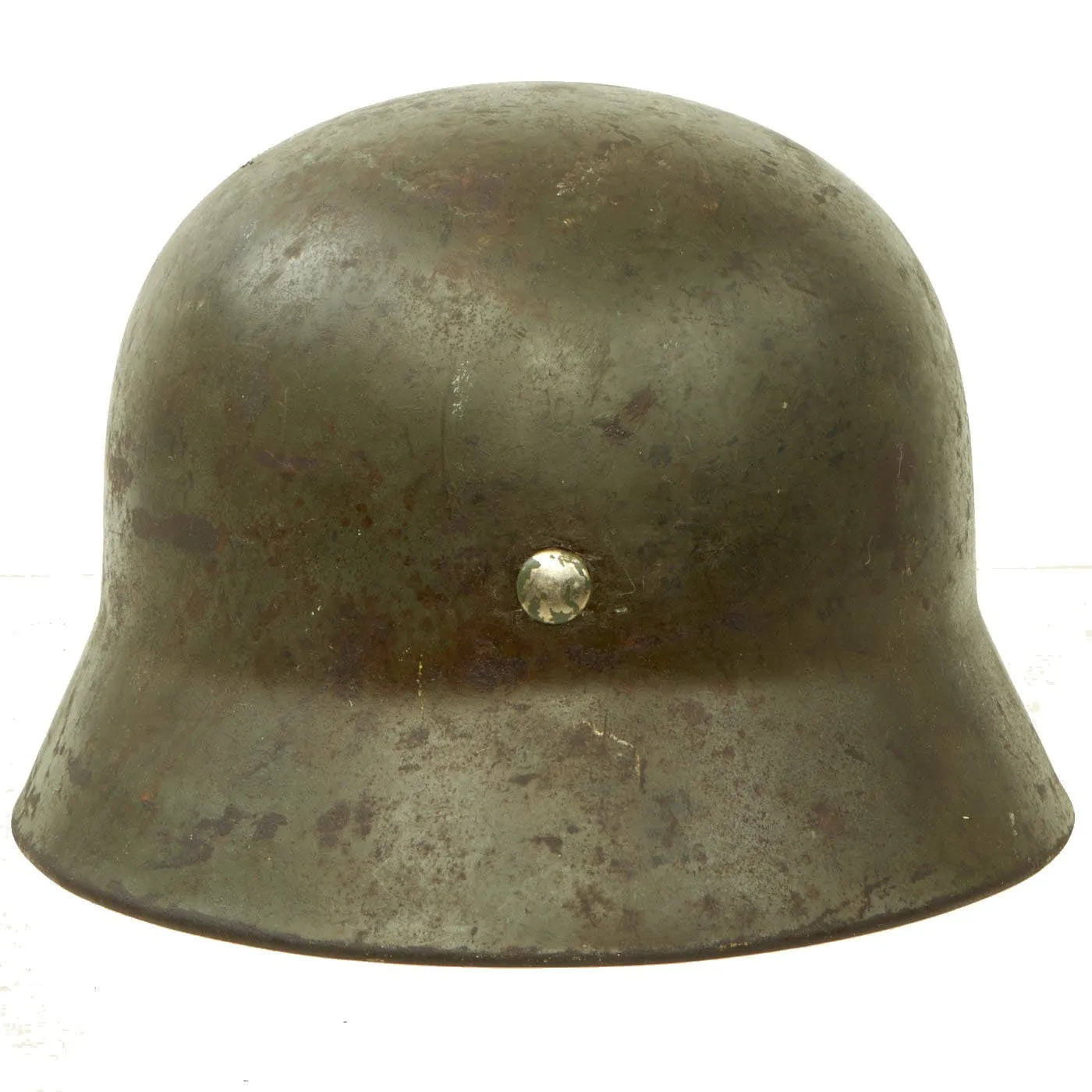 Original German WWII Army Heer M35 Double Decal Helmet with 1939 dated 54cm Liner & Chinstrap - ET62