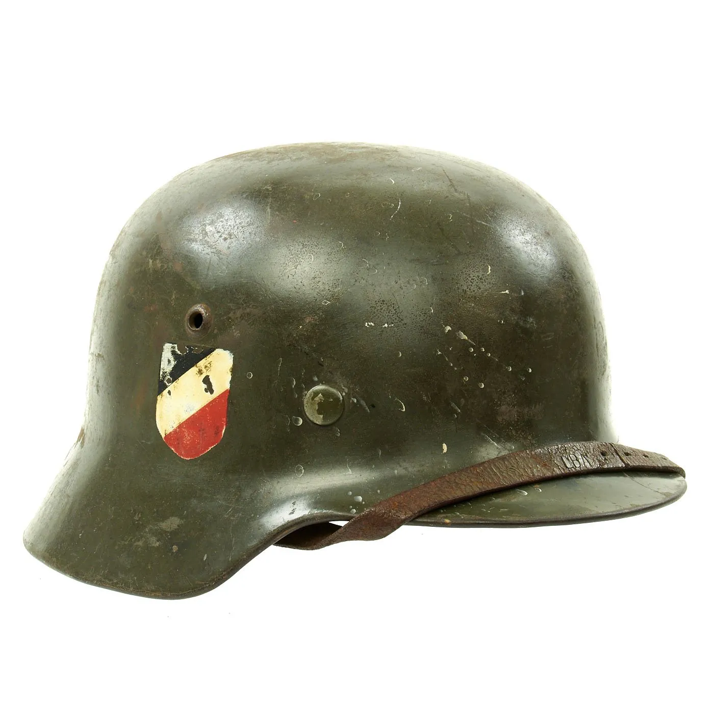 Original German WWII Army Heer M35 Double Decal Helmet with Size 56cm Liner - ET64