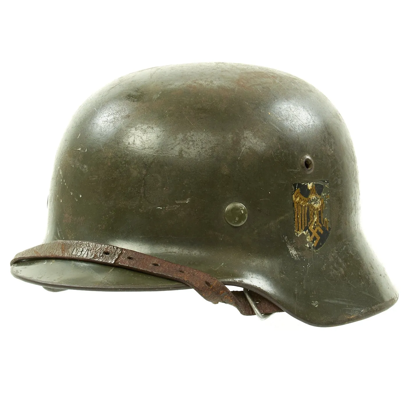 Original German WWII Army Heer M35 Double Decal Helmet with Size 56cm Liner - ET64