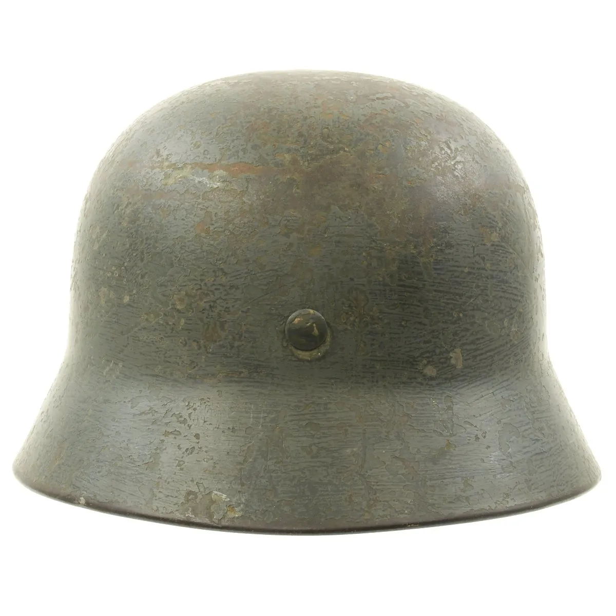 Original German WWII Army Heer M35 Double Decal Named Steel Helmet - ET64