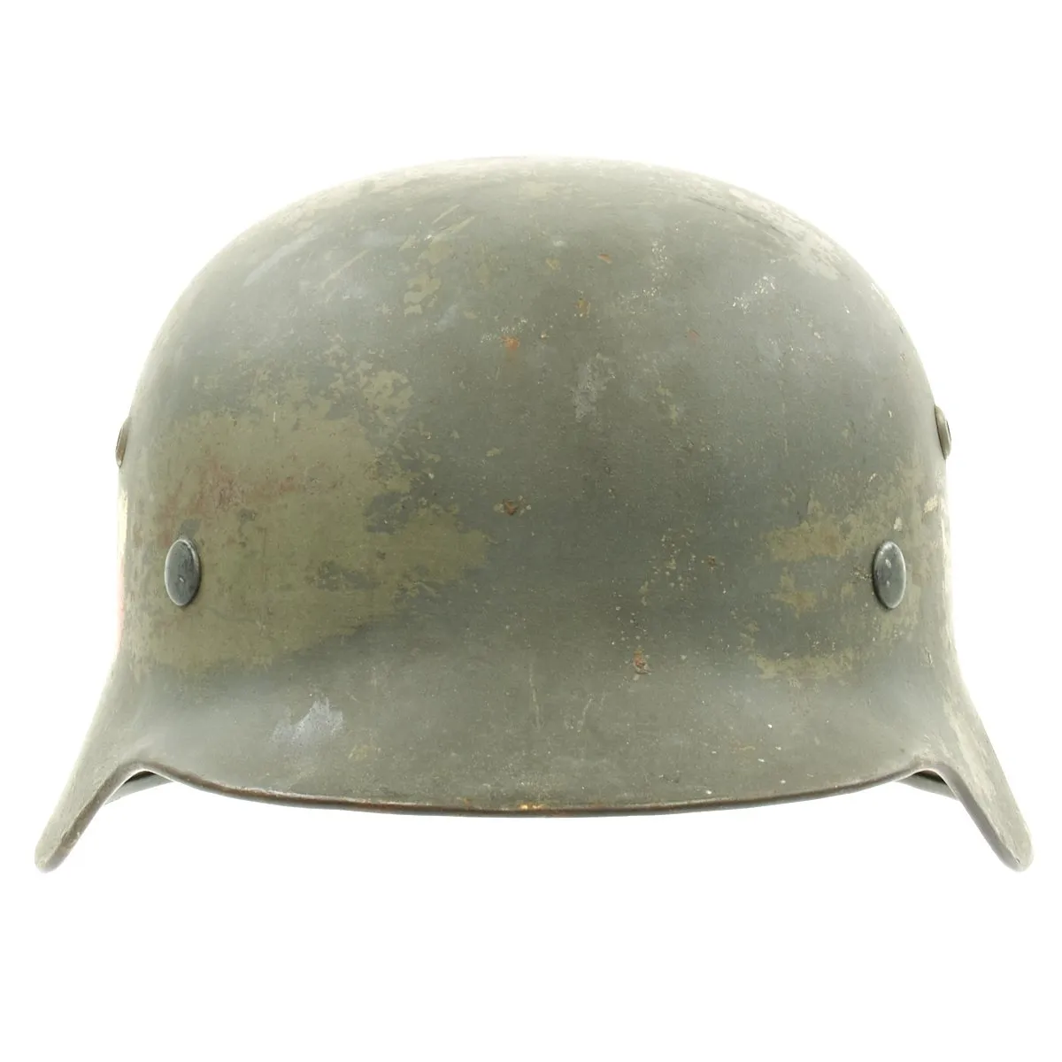 Original German WWII Army Heer M35 Double Decal Steel Helmet - ET64