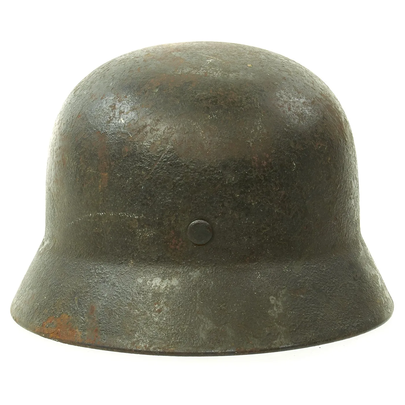 Original German WWII Army Heer M35 Double Decal Steel Helmet with Textured Paint - Q64