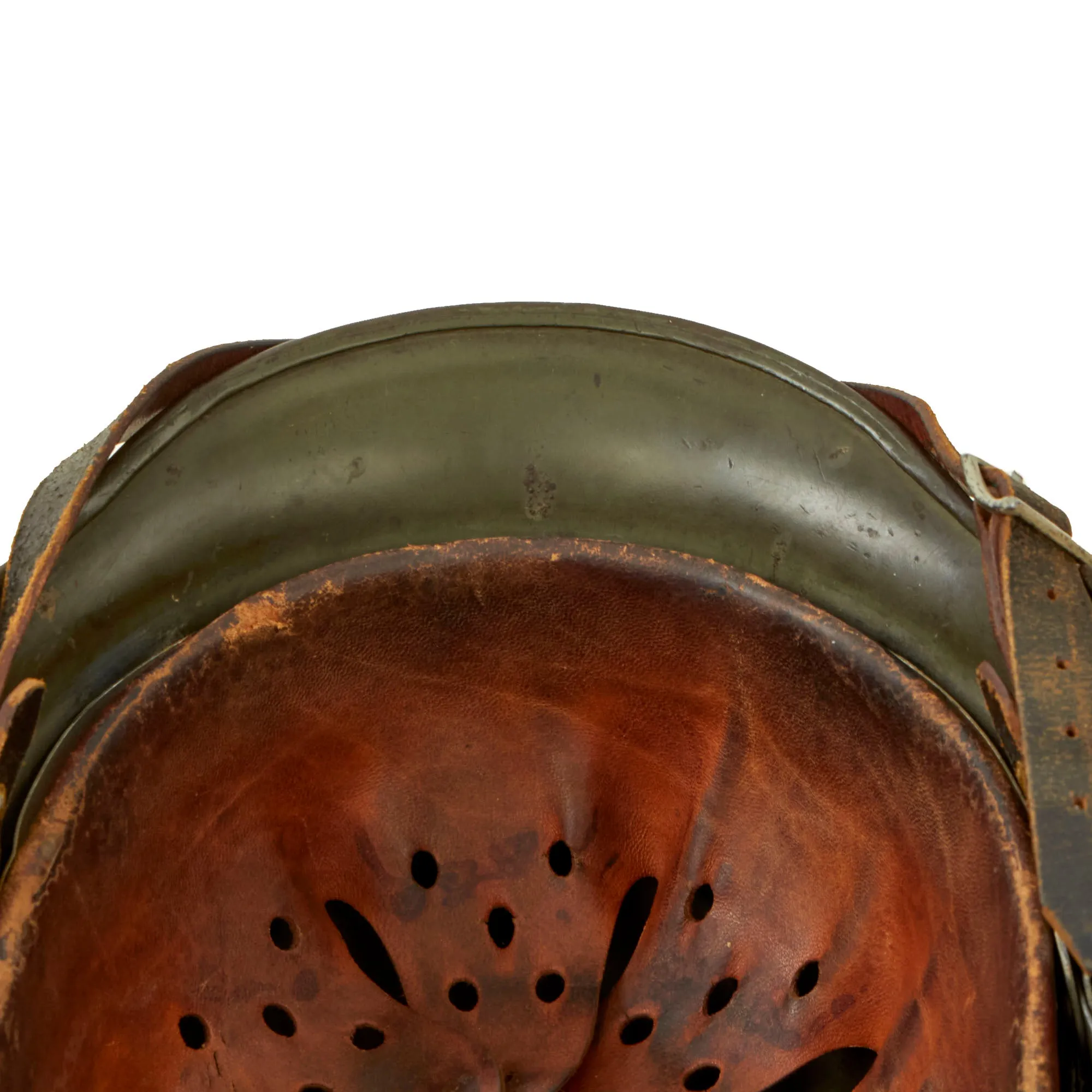 Original German WWII Army Heer M35 Former Double Decal Helmet with 1937 Dated 57cm Liner & Chinstrap - marked ET64