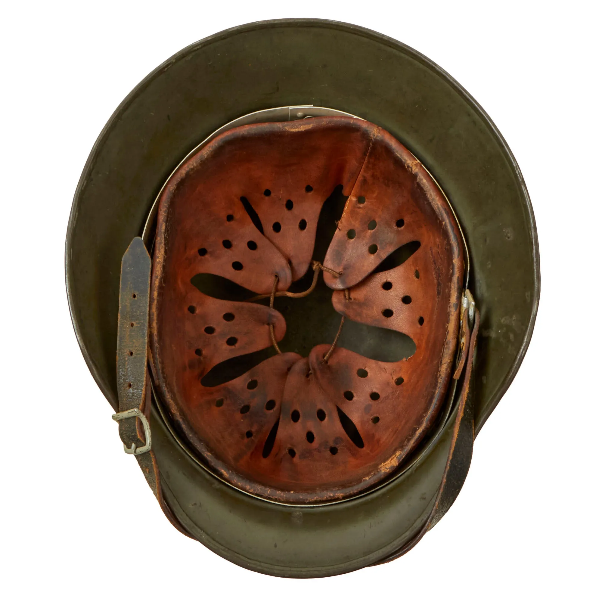 Original German WWII Army Heer M35 Former Double Decal Helmet with 1937 Dated 57cm Liner & Chinstrap - marked ET64