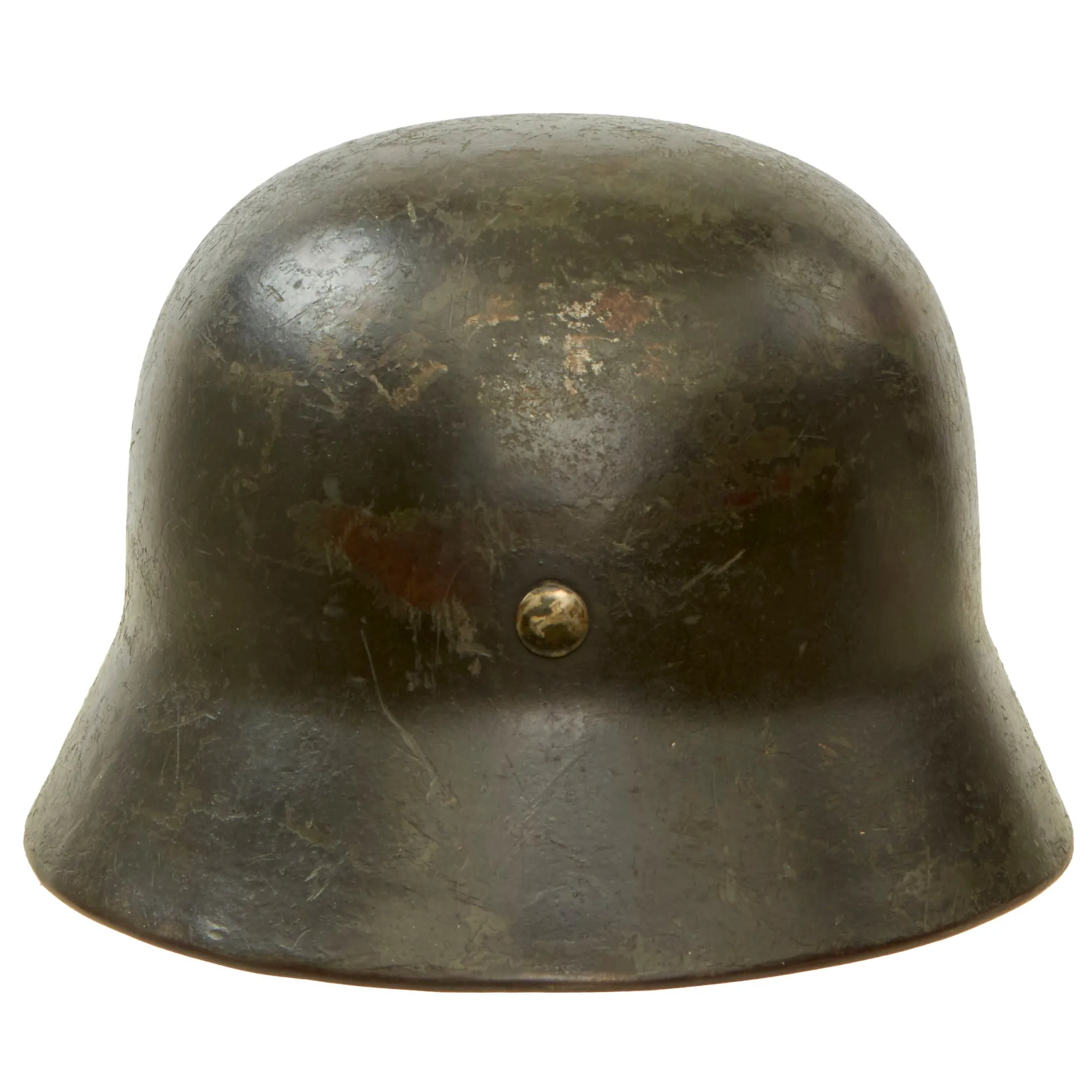 Original German WWII Army Heer M35 Former Double Decal Helmet with 1937 Dated 57cm Liner & Chinstrap - marked ET64