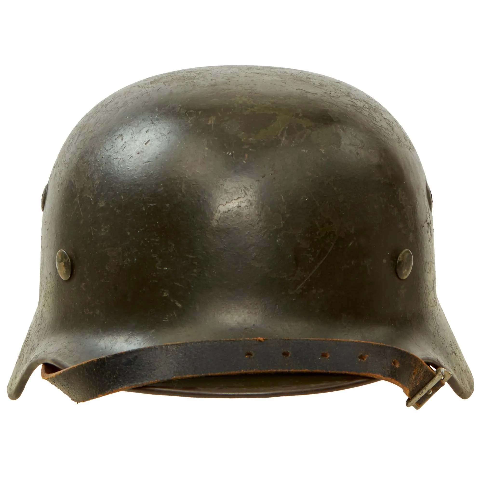 Original German WWII Army Heer M35 Former Double Decal Helmet with 1937 Dated 57cm Liner & Chinstrap - marked ET64