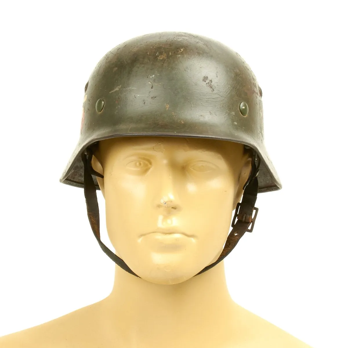 Original German WWII Army Heer M35 Named Double Decal Helmet - ET62