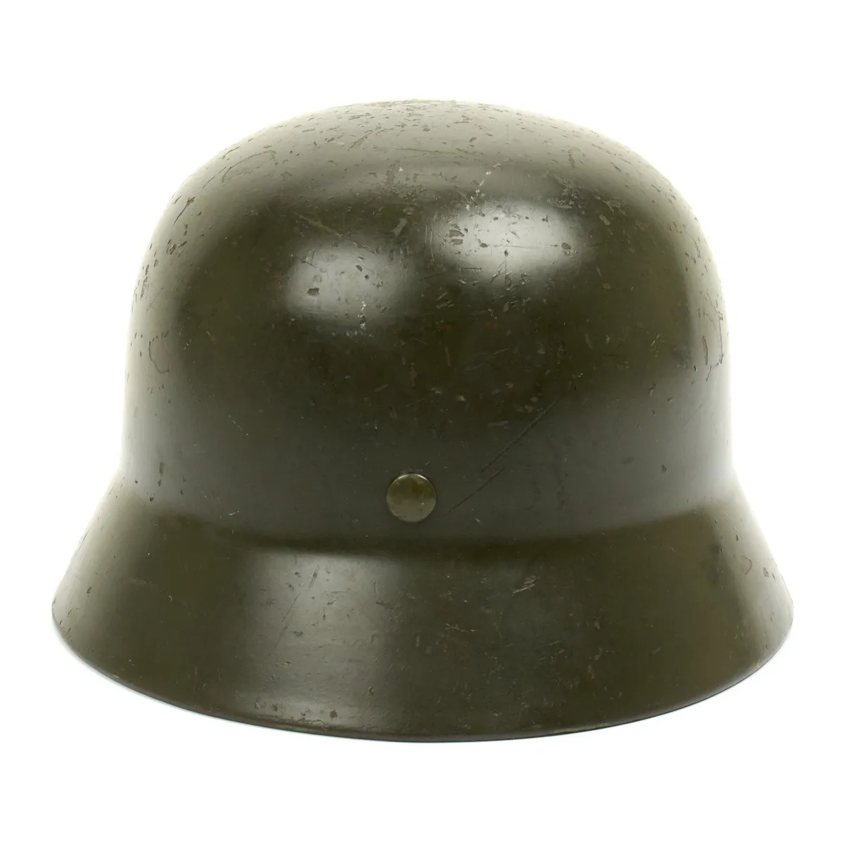 Original German WWII Army Heer M35 Named Double Decal Helmet - Q64