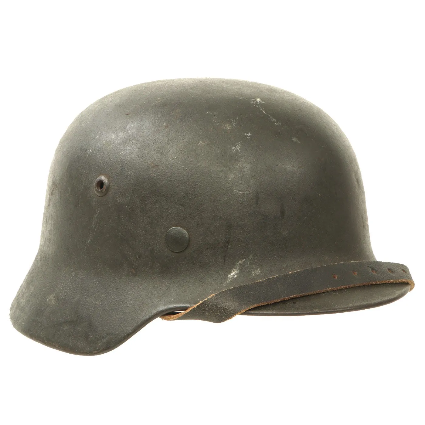 Original German WWII Army Heer M35 Single Decal Steel Helmet with 58cm Liner and Chinstrap - ET66