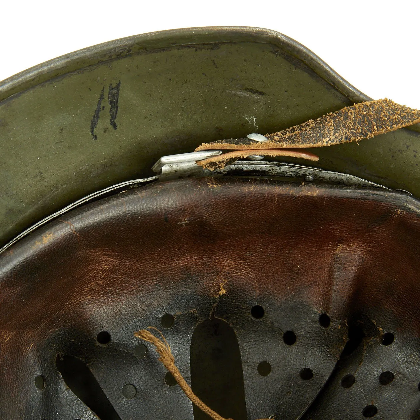 Original German WWII Army Heer M35 Single Decal Steel Helmet with Buffed Original Paint - SE62