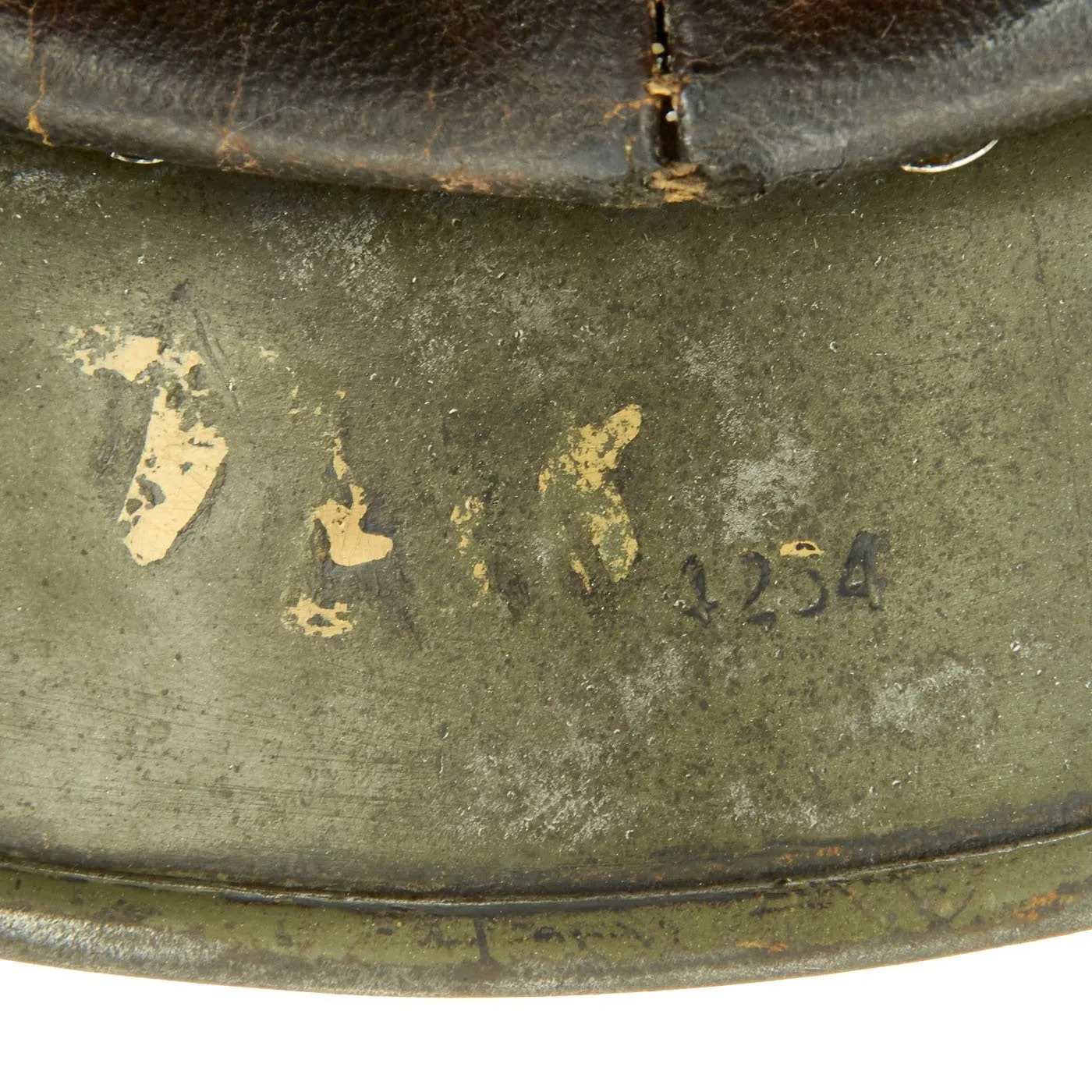 Original German WWII Army Heer M35 Single Decal Steel Helmet with Buffed Original Paint - SE62