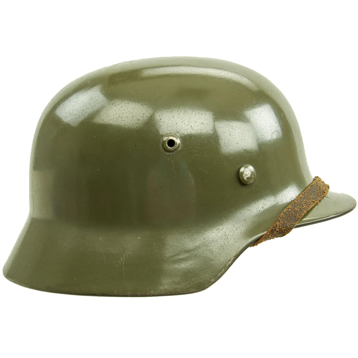 Original German WWII Army Heer M35 Single Decal Steel Helmet with Buffed Original Paint - SE62