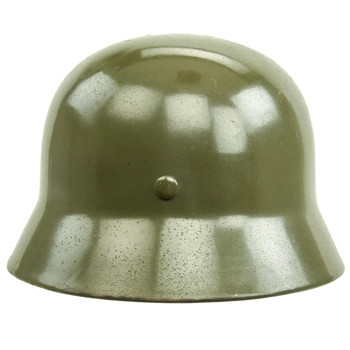 Original German WWII Army Heer M35 Single Decal Steel Helmet with Buffed Original Paint - SE62