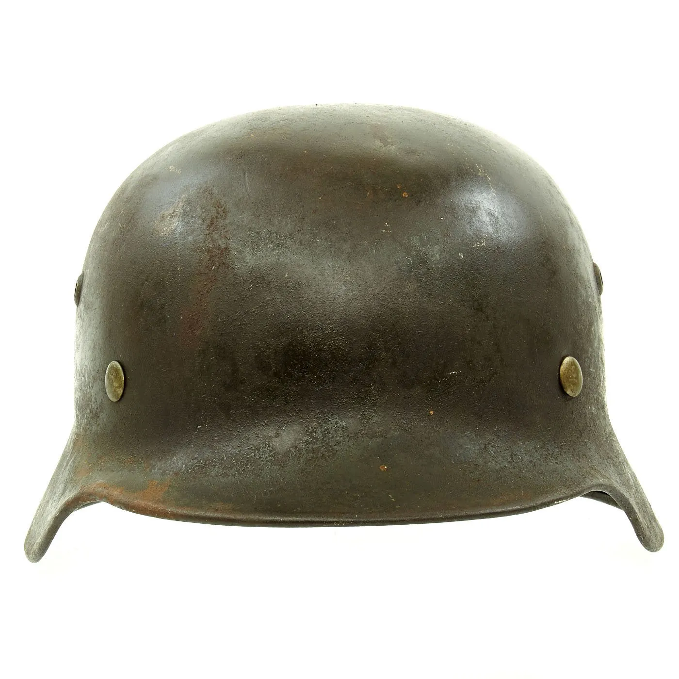 Original German WWII Army Heer M35 Single Decal Steel Helmet with Size 56 Liner - EF64