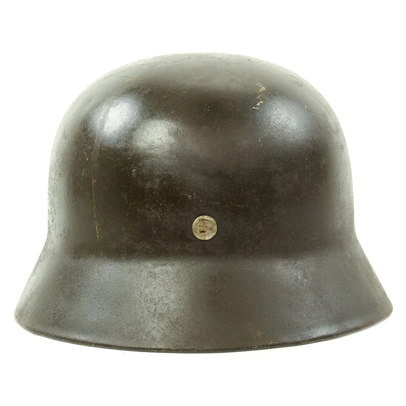 Original German WWII Army Heer M35 Single Decal Steel Helmet with Size 56 Liner - EF64