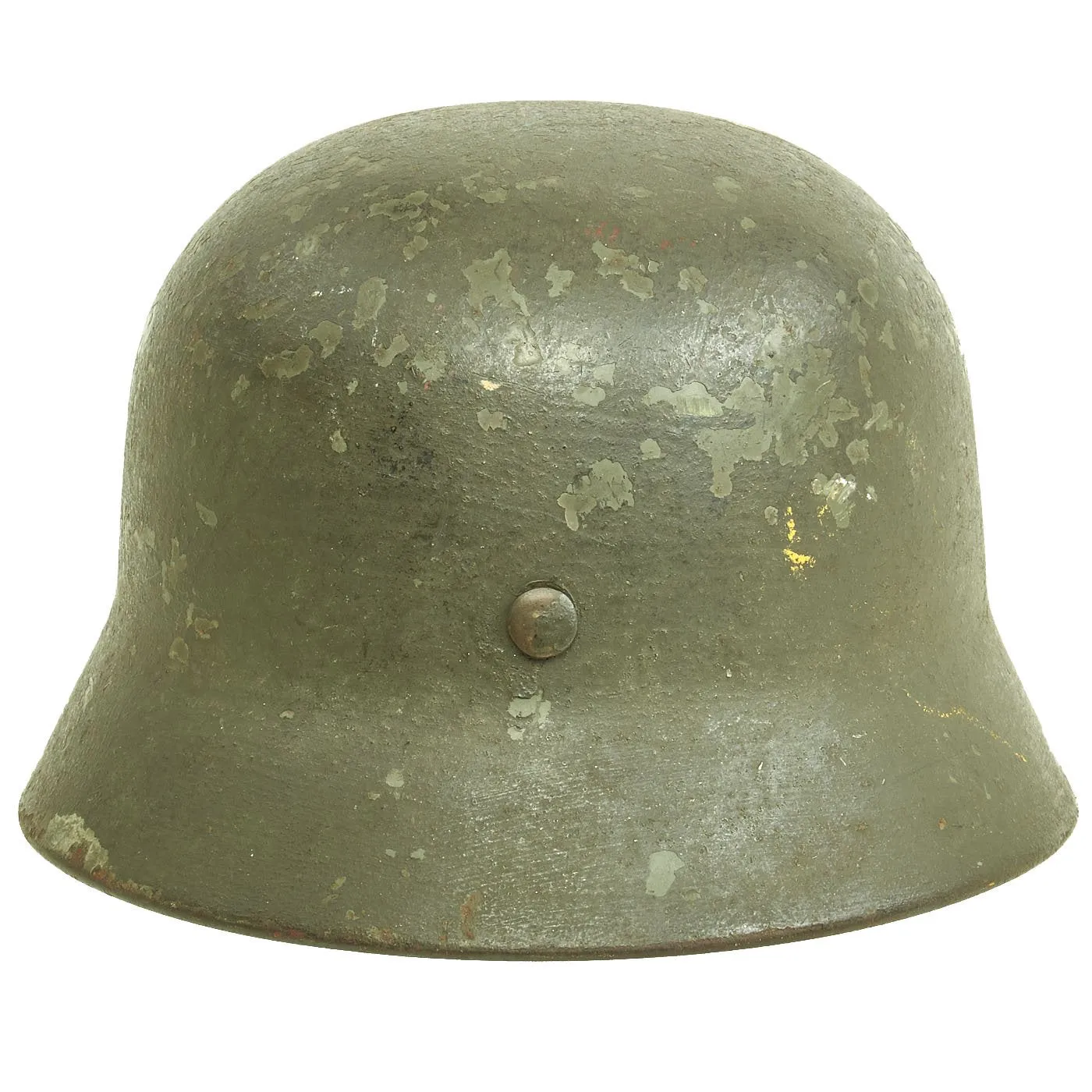 Original German WWII Army Heer M35 Single Decal Steel Helmet with Size 57 Liner and Chinstrap - Q64