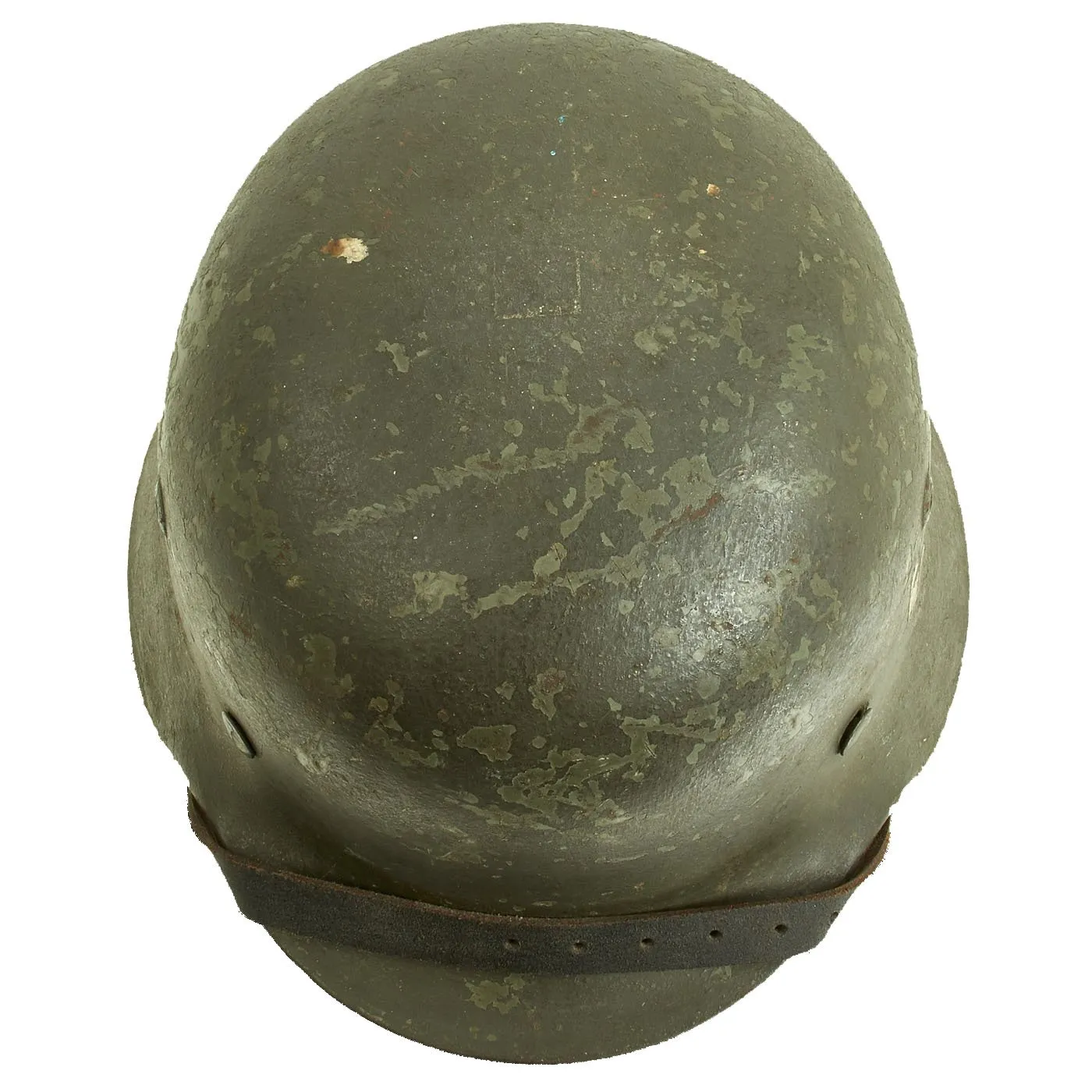 Original German WWII Army Heer M35 Single Decal Steel Helmet with Size 57 Liner and Chinstrap - Q64