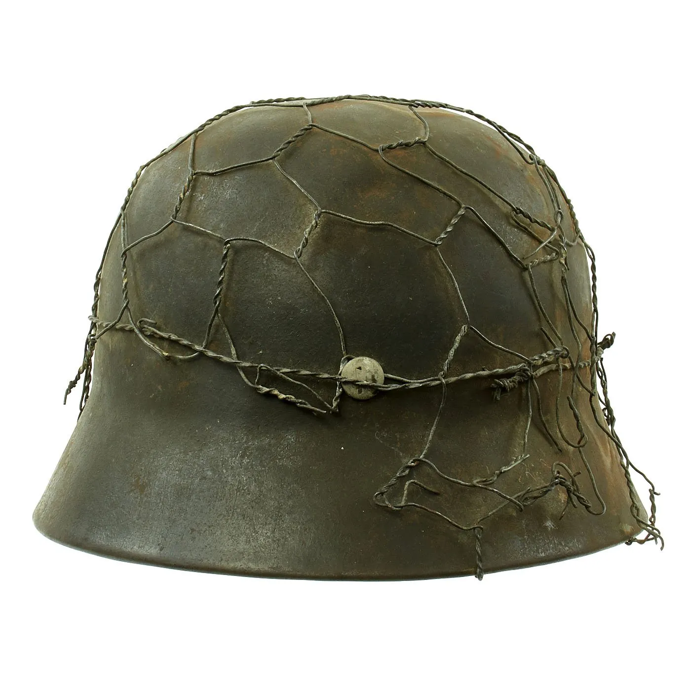 Original German WWII Army Heer M40 Chicken Wire Steel Helmet with 57cm Liner - SE64