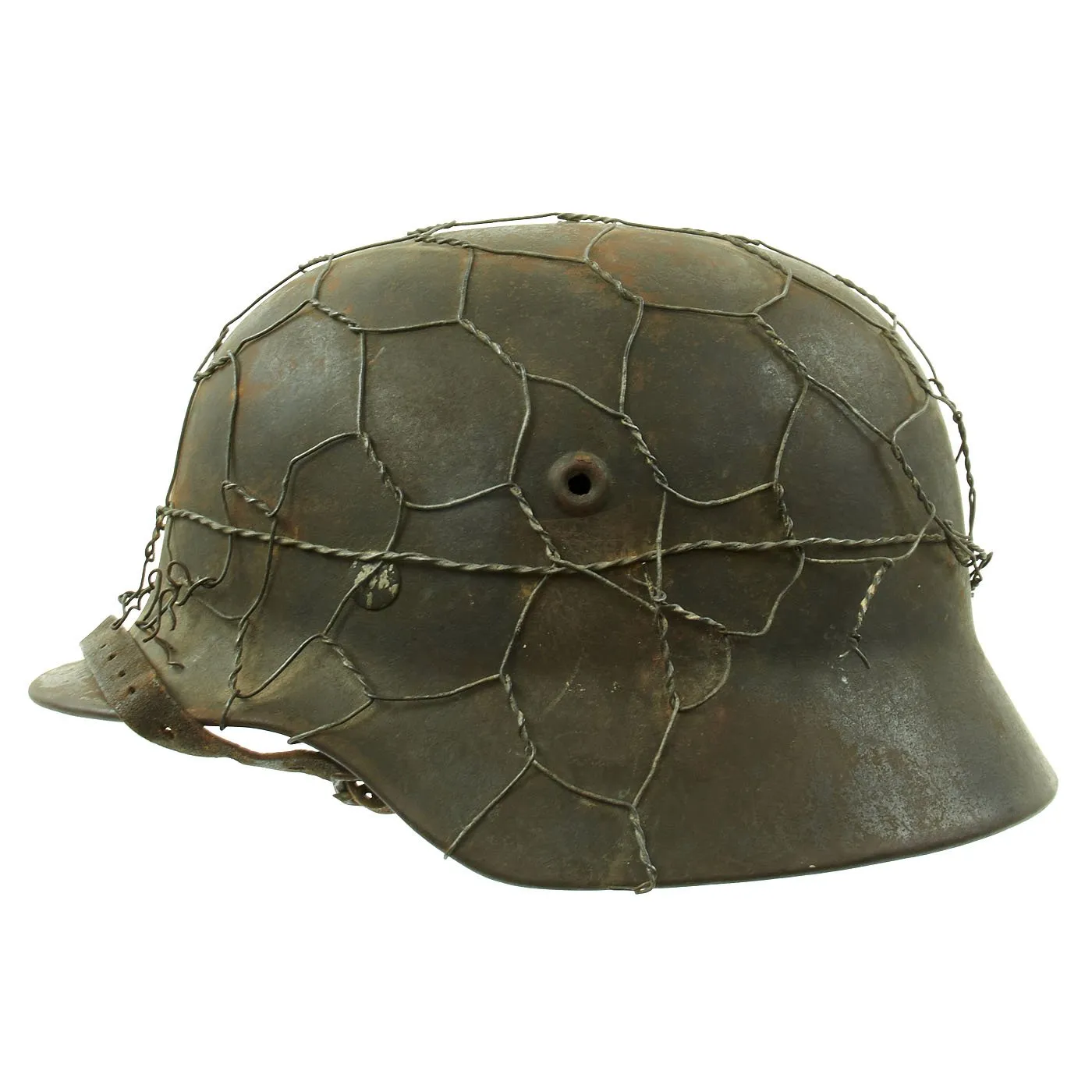 Original German WWII Army Heer M40 Chicken Wire Steel Helmet with 57cm Liner - SE64