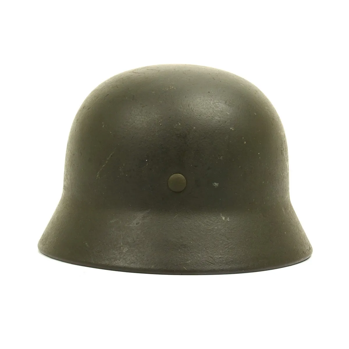 Original German WWII Army Heer M40 Named Single Decal Helmet - Q64