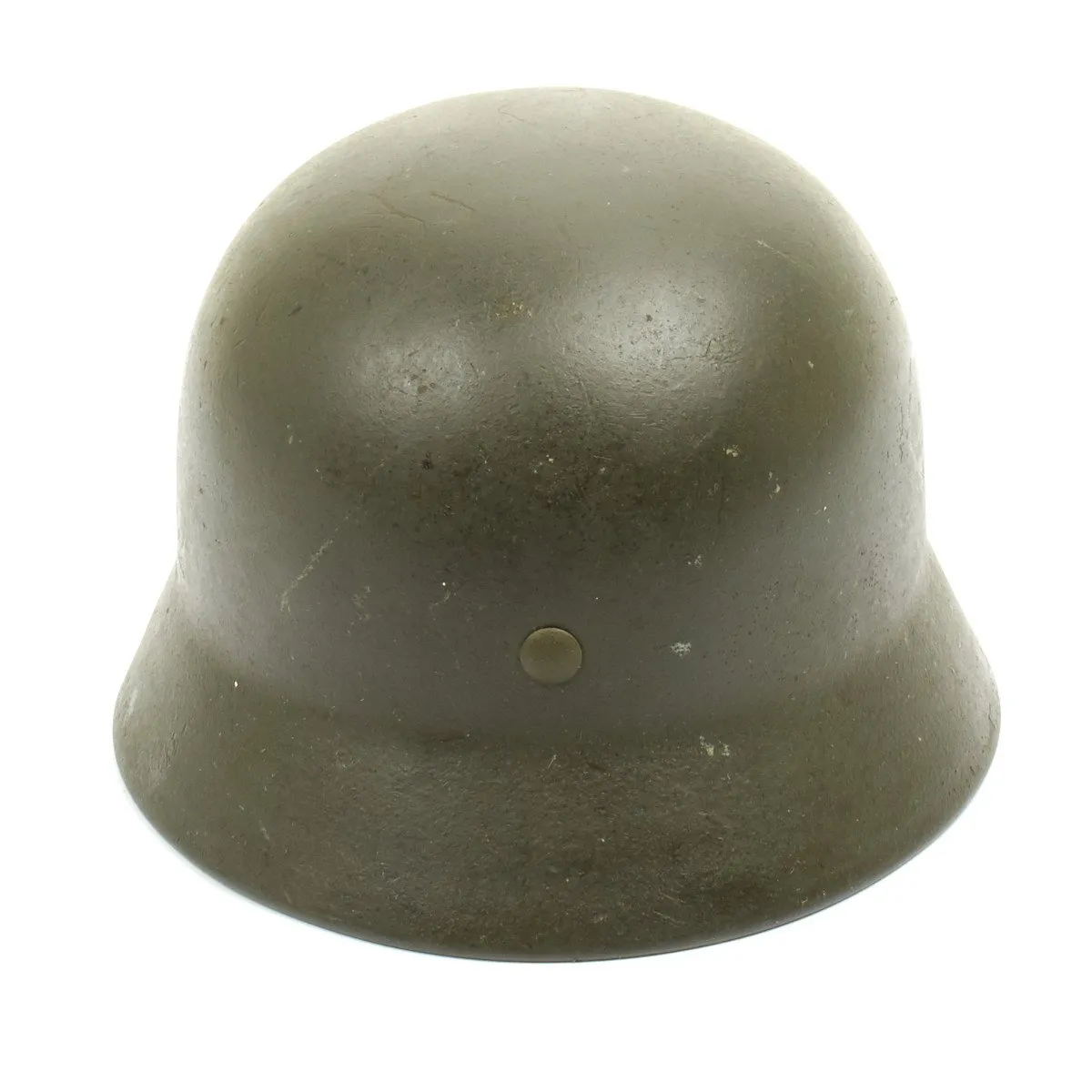 Original German WWII Army Heer M40 Named Single Decal Helmet - Q64