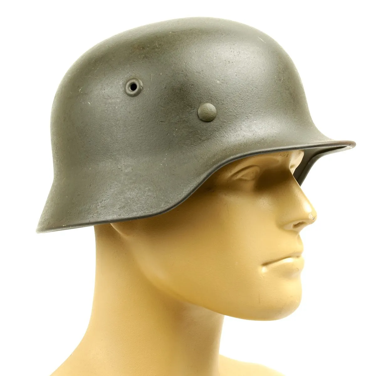 Original German WWII Army Heer M40 Named Single Decal Helmet - Q64