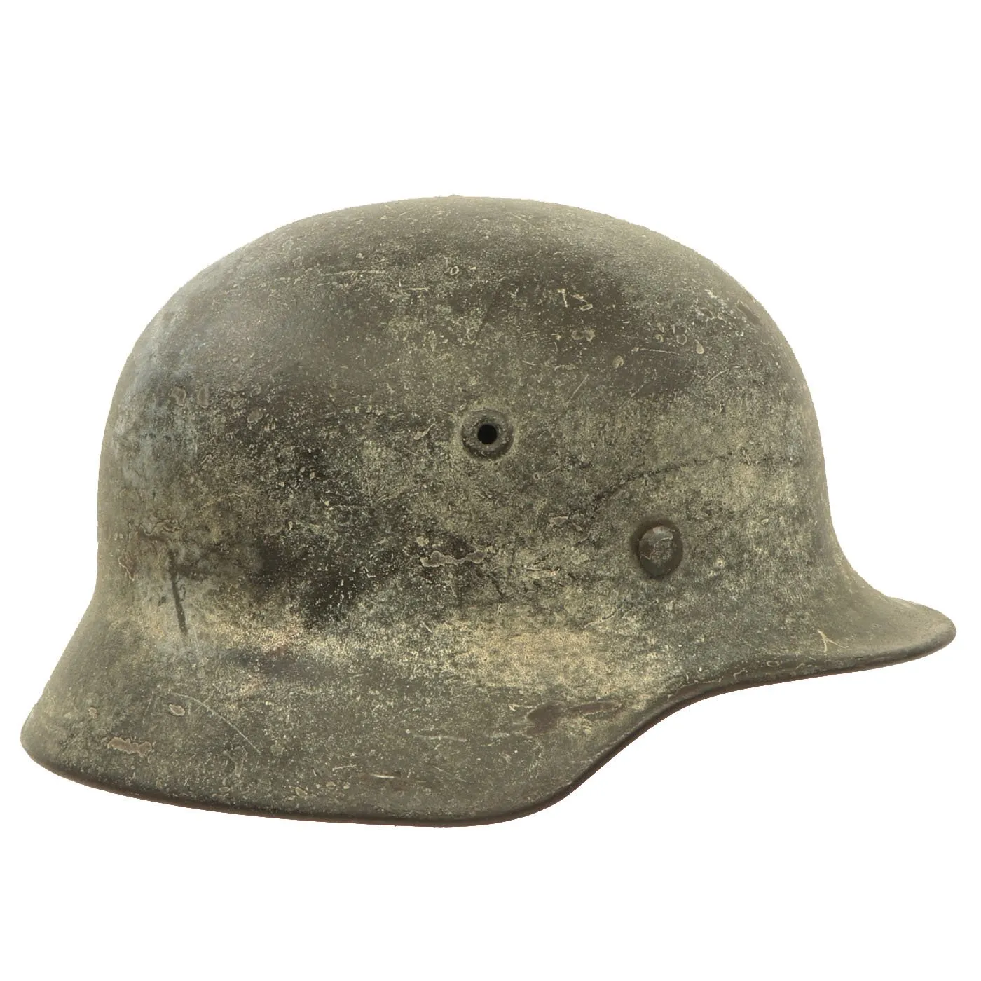 Original German WWII Army Heer M40 Service Worn Single Decal Steel Helmet with 54cm Liner - Q62