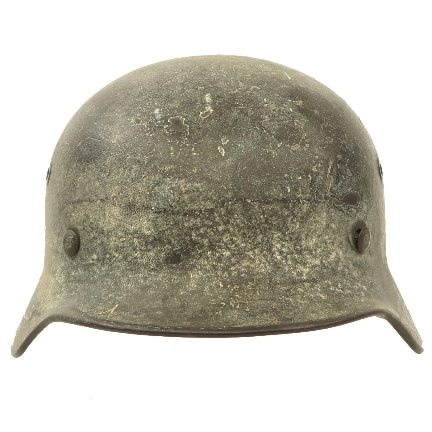 Original German WWII Army Heer M40 Service Worn Single Decal Steel Helmet with 54cm Liner - Q62